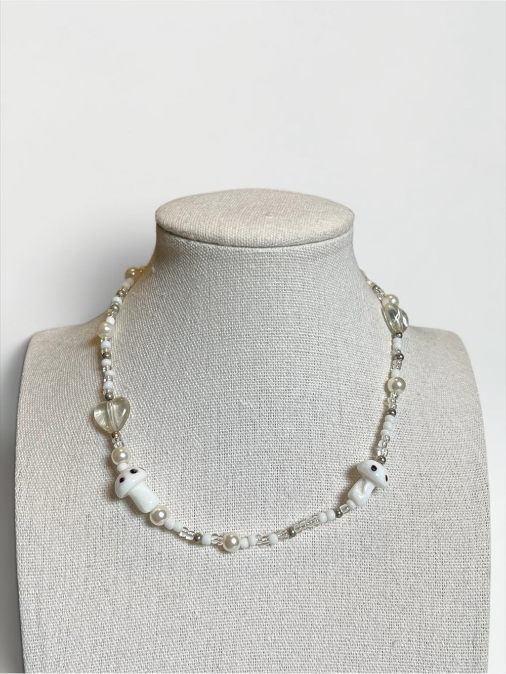 🍭5 for $20🍭 Glass Mushroom Seed Bead Adjustable Choker Necklace CC X
